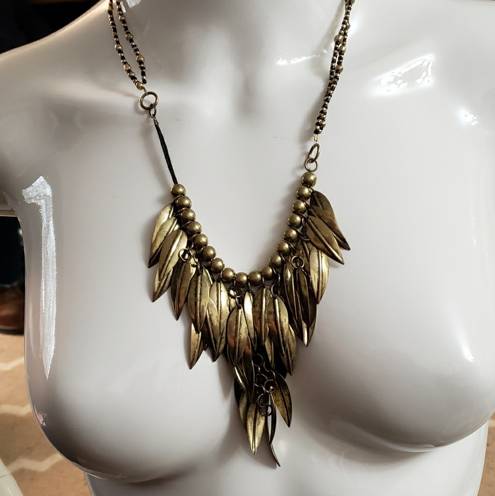 Handmade feather necklace